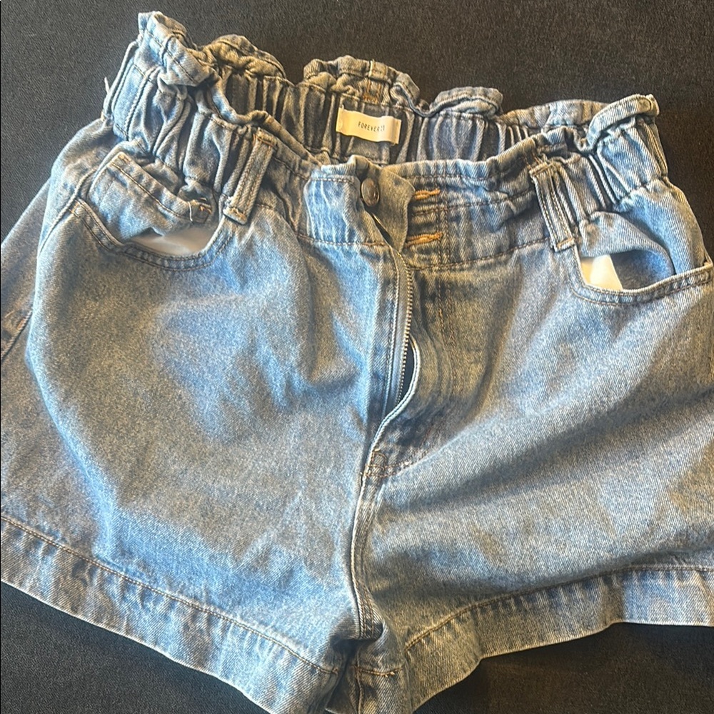 Forever 21 Light Blue Jean Shorts